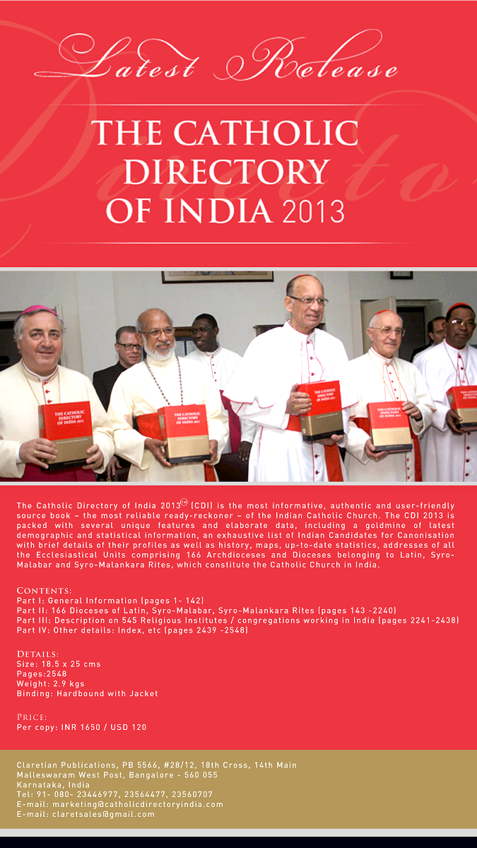 CATHOLIC DIRECTORY OF INDIA - 2013
